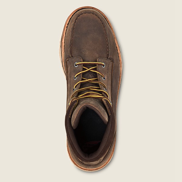 Red Wing Safety Boots Khaki - Red Wing Mens Traction Tred Lite - 6-inch Waterproof Toe - VNSFH-3671